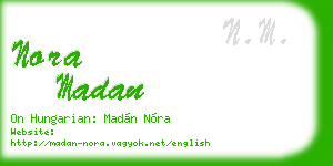 nora madan business card